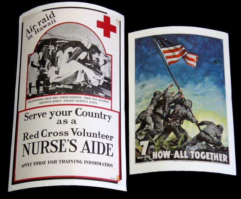 WWII U.S. MILITARY & RED CROSS RECRUITING POSTERS