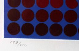 MID CENTURY OPTICAL ART SERIGRAPH VICTOR VASARELY