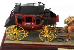 FRANKLIN MINT WELLS FARGO STAGE COACH WITH HORSES