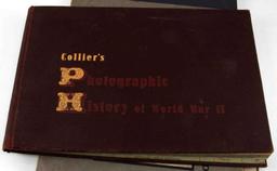 3  ANTIQUE VOLUMES OF COLLIERS WWII PHOTO HISTORY