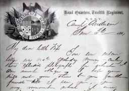 1861 CIVIL WAR CAMP ANDERSON LETTER FROM SOLDIER