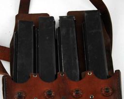 WWII THOMPSON SUBMACHINE GUN LEATHER MAG SATCHEL