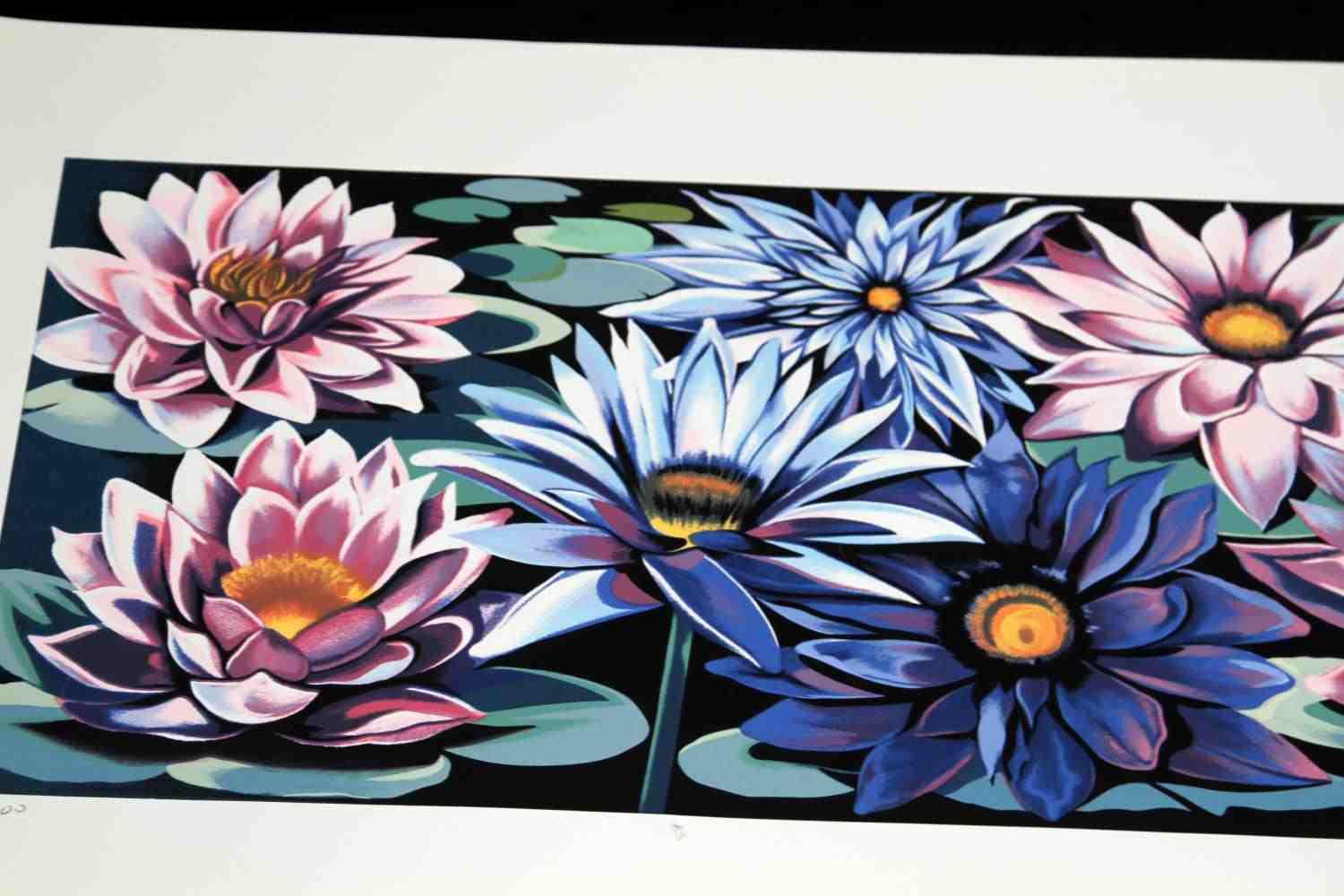 LOWELL BLAIR NESBITT SIGNED SERIGRAPH WATER LILIES