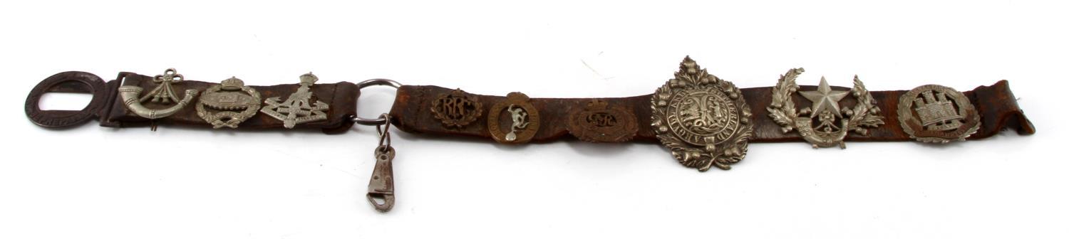 WWI BRITISH HATE BELT TYPE W RARE ENGLAND BADGES