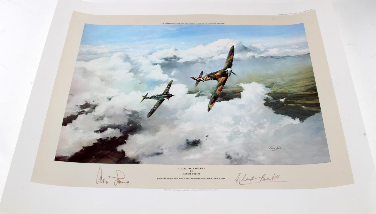 DUEL OF EAGLES FRANCE AVIATION PRINT ROBERT TAYLOR