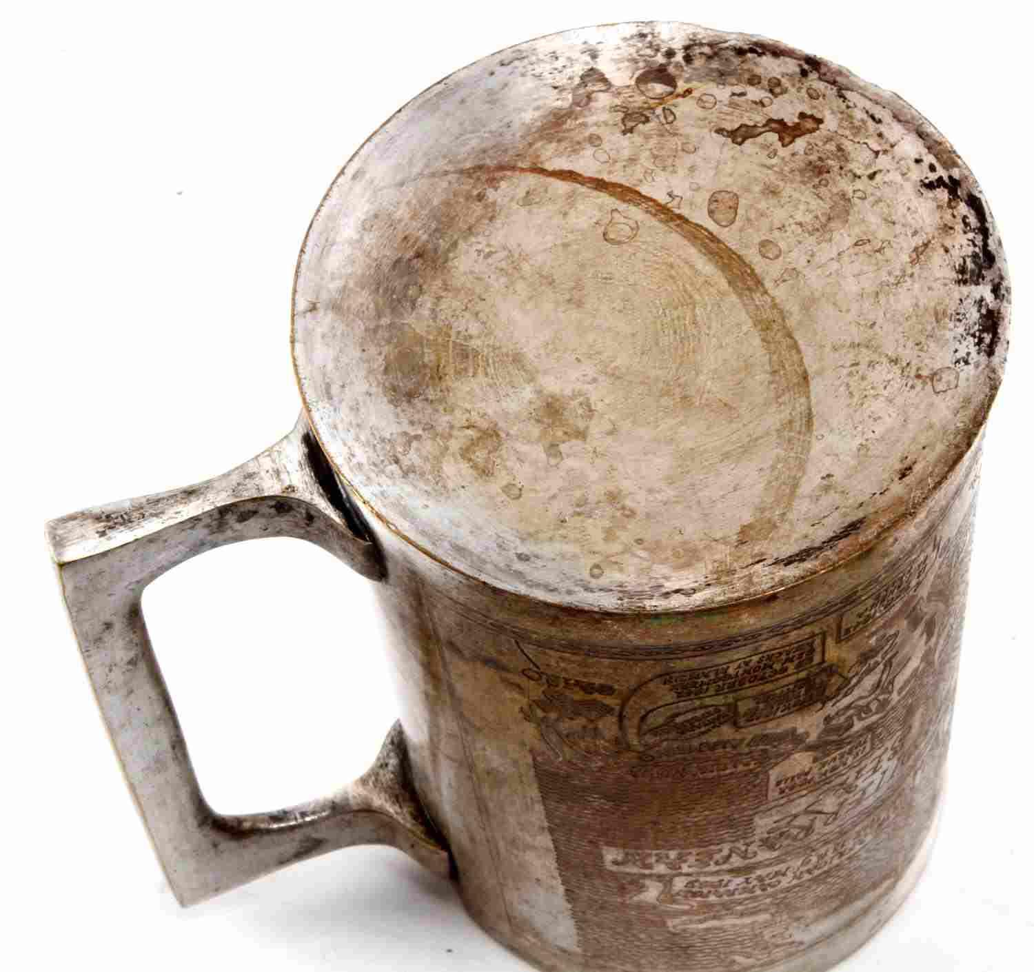 WWII NORTH AFRICA CAMPAIGN U.S TRENCH ART TANKARD