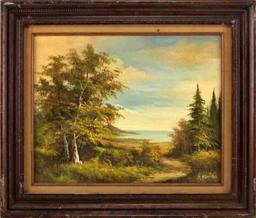 VINTAGE 20TH CENTURY LANDSCAPE OIL PAINTING