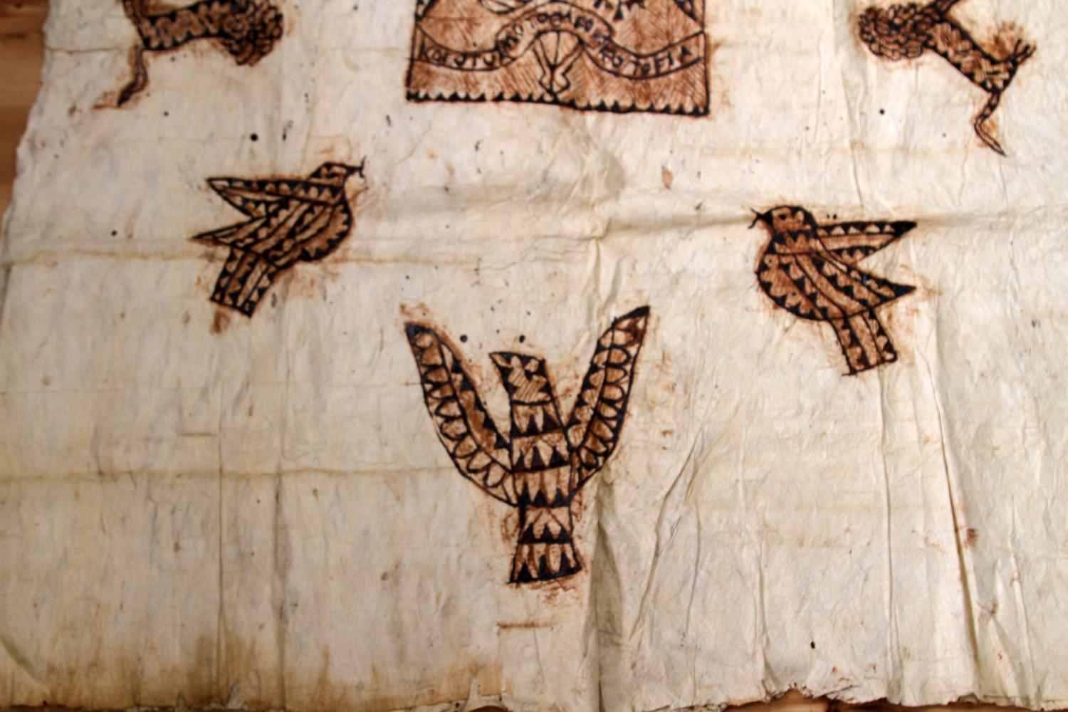 EARLY 20TH CENTURY OCEANIC TAPA  BARK CLOTH PANEL