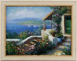 MEDITERRANEAN LANDSCAPE PAINTING BY DANIELLE