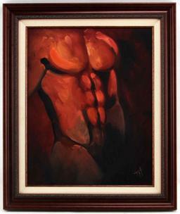 AMERICAN MALE NUDE EROTICA PAINTING LOT OF 3