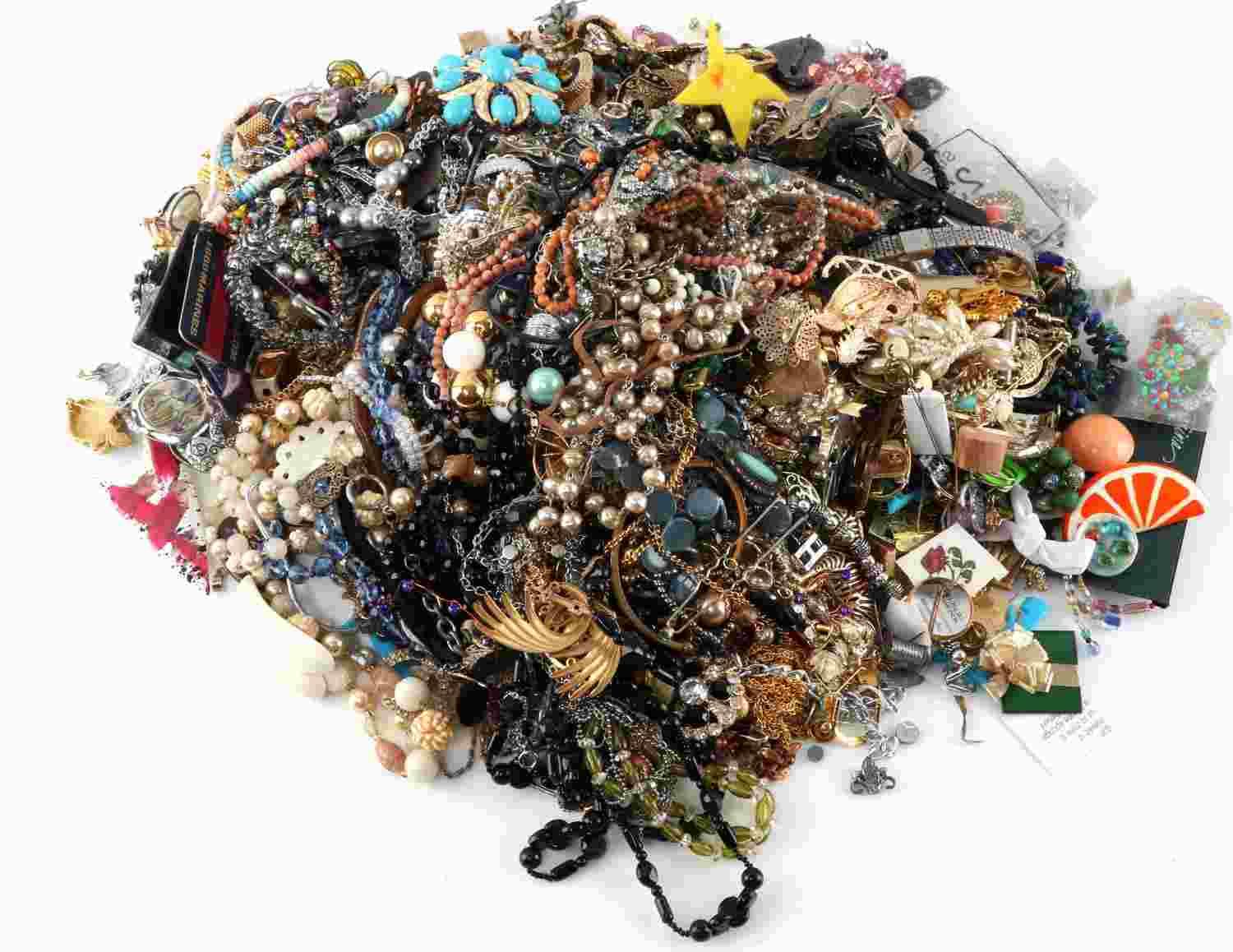 9.2 POUNDS OF TRULY UNSEARCHED COSTUME JEWELRY