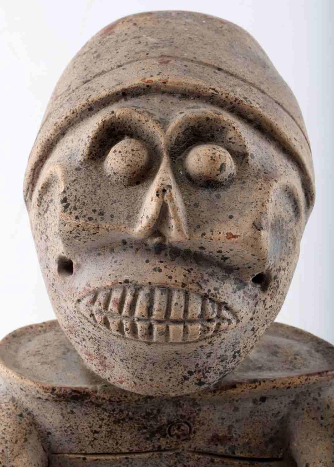 PRECOLUMBIAN AZTEC MICTLANTECUHTLI SCULPTURE