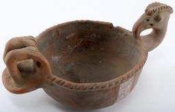 MISSISSIPPIAN BIRD EFFIGY BOWL POTTERY ALABAMA