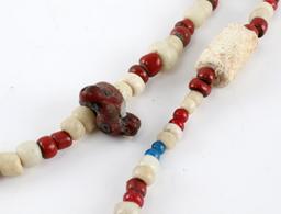 INDIAN TRADE BEADS RED & WHITE CALIFORNIA SITE
