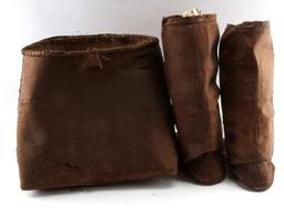 FUR TRADE MOCCASINS & CHIPPEWA BIRCH BASKET 1800S