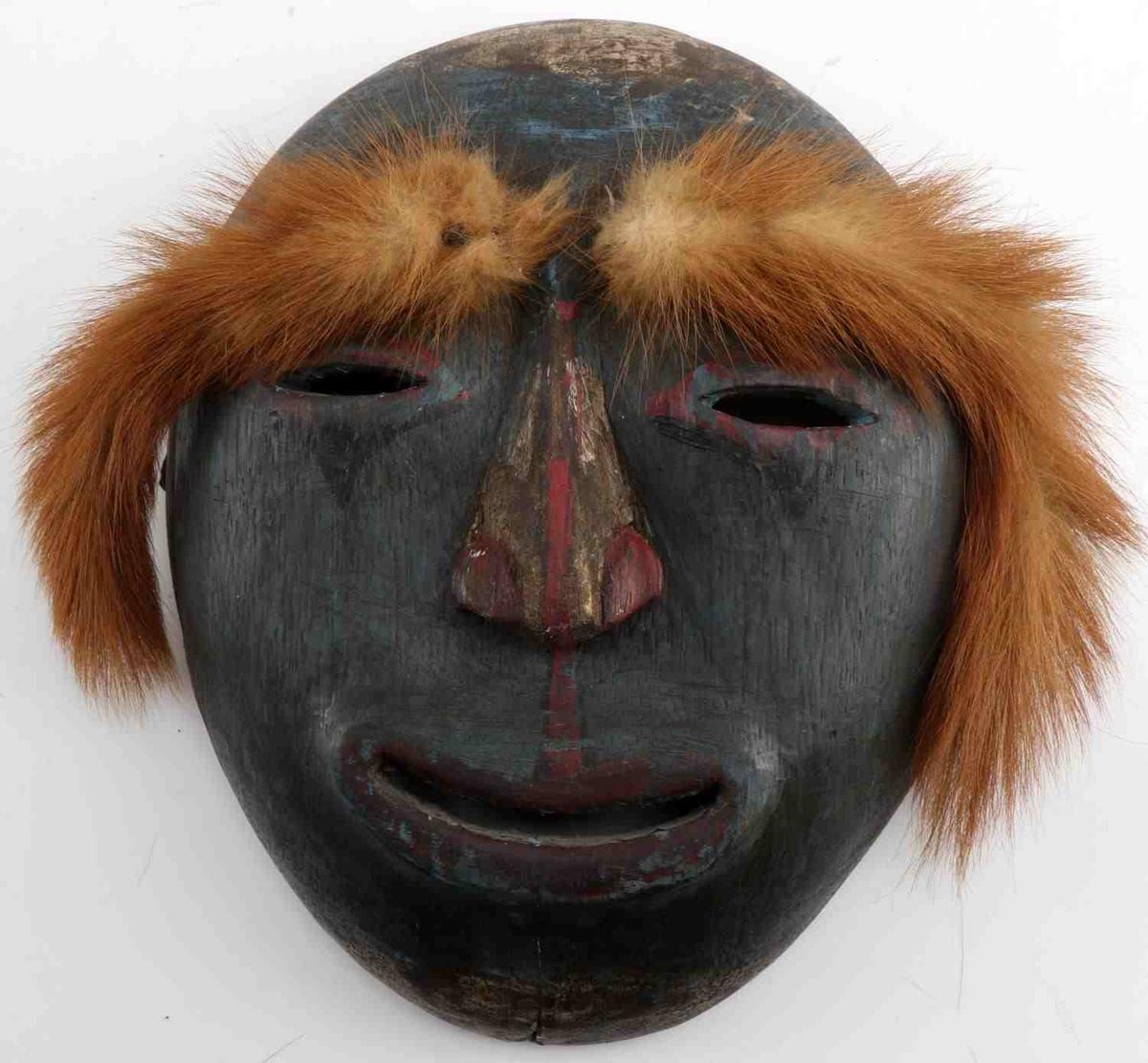 ANTIQUE PACIFIC NORTHWEST ESKIMO WOODEN MASK