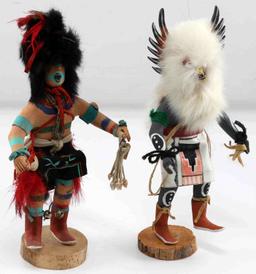 9 HOPI & NAVAJO NATIVE AMERICAN KACHINA DOLLS