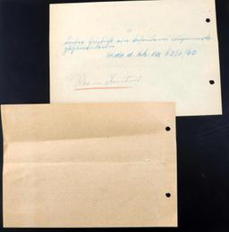 AUSCHWITZ PRISONER LETTER & ANTI SEMETIC DOCUMENTS