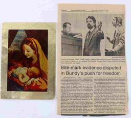 TED BUNDY & WIFE SIGNED CHRISTMAS CARD TO ATTORNEY