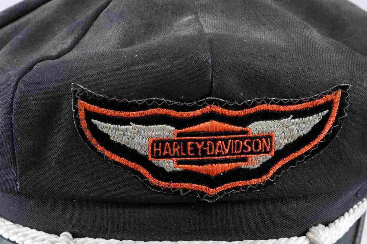 VINTAGE BROWN BILLED HARLEY-DAVIDSON CAPTAINS HAT
