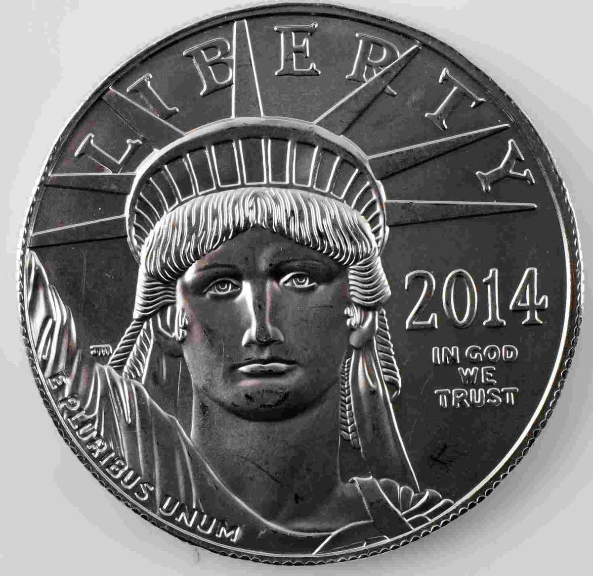 2014 PLATINUM $100 1 OZT AMREICAN EAGLE COIN