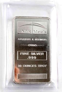 NTR 10 OZT .999 FINE SILVER BAR INGOT