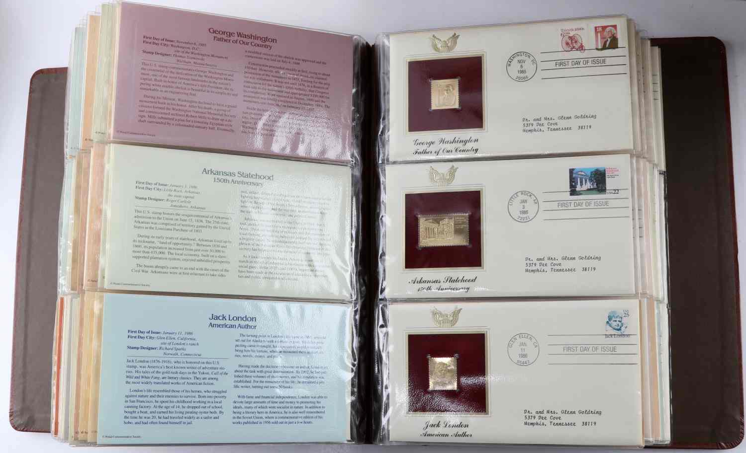 5 BINDERS OF GOLDEN FDC & 3 OF  COVERS STAMP LOT