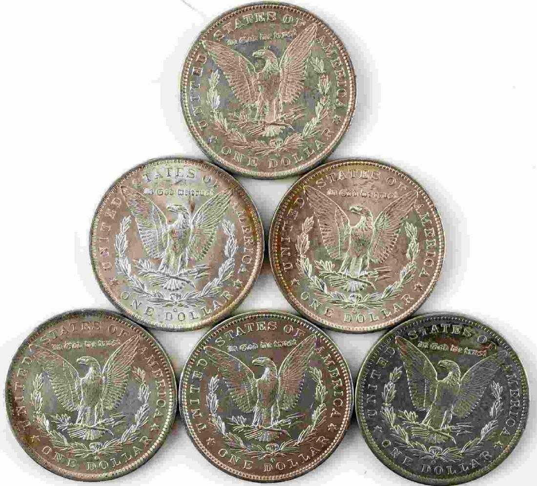 6 MORGAN SILVER DOLLAR BU UNCIRCULATED COIN LOT