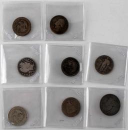 US QUARTER TYPE SET 1825 CAPPED BUST SEATED & MORE