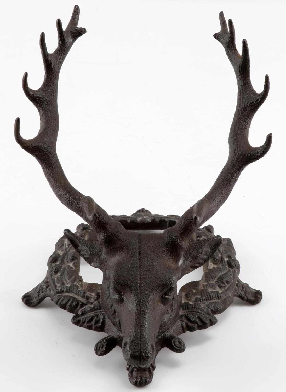 STAG INK WELL COLONIAL BLACKSMITH MADE CANDLESTICK