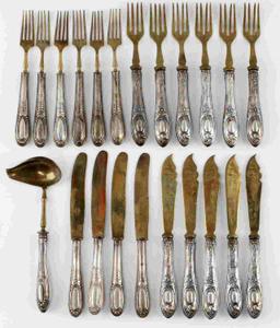 22 PIECE 800 SILVER FLATWARE SET SOLINGEN  ARGON