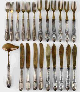 22 PIECE 800 SILVER FLATWARE SET SOLINGEN  ARGON