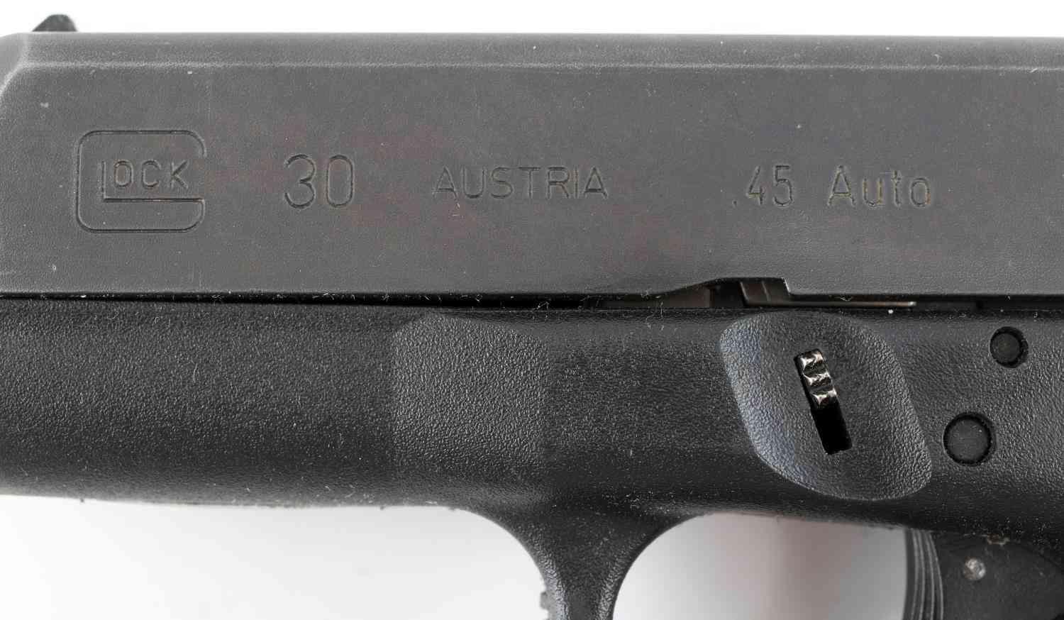 GLOCK 30 SEMI AUTO PISTOL IN .45 CALIBER BLACK