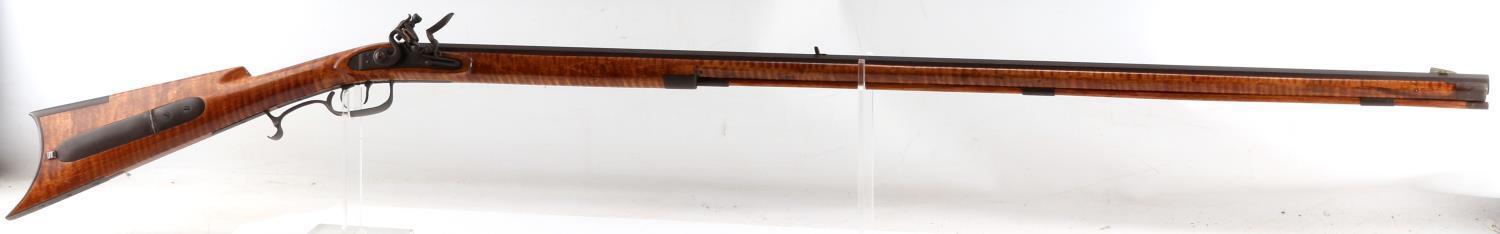 EARLY 20TH CEN. TIGER MAPLE FLINTLOCK MUSKET .32 C