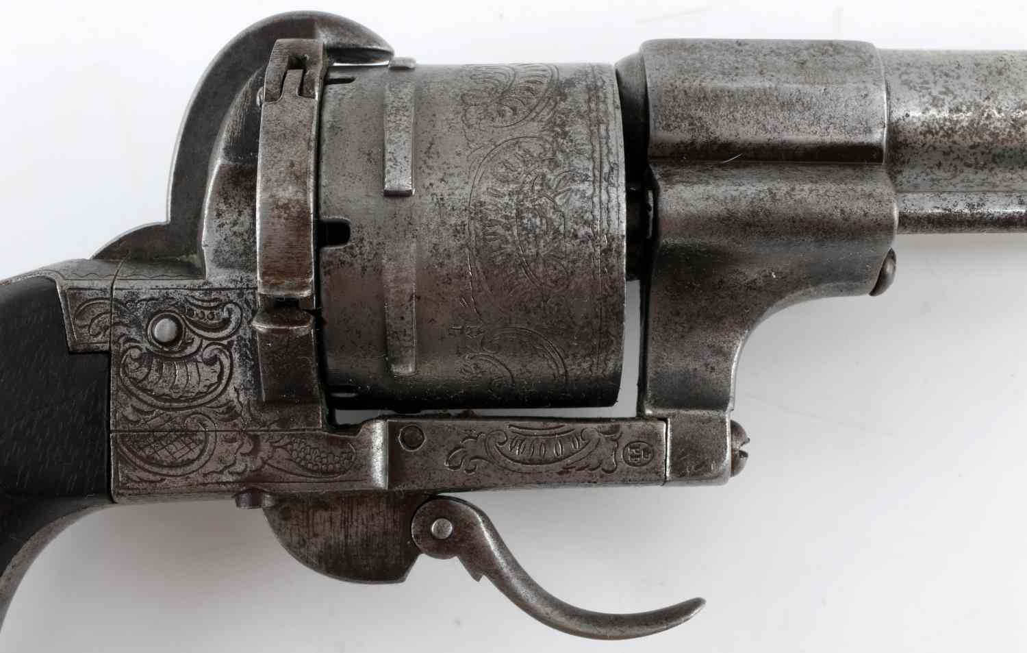 ENGRAVED LEFAUCHEUX PINFIRE M1858 REVLOVER