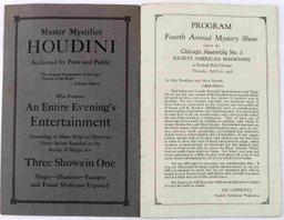 HARRY HOUDINI SIGNED ANNUAL MYSTERY SHOW PROGRAM