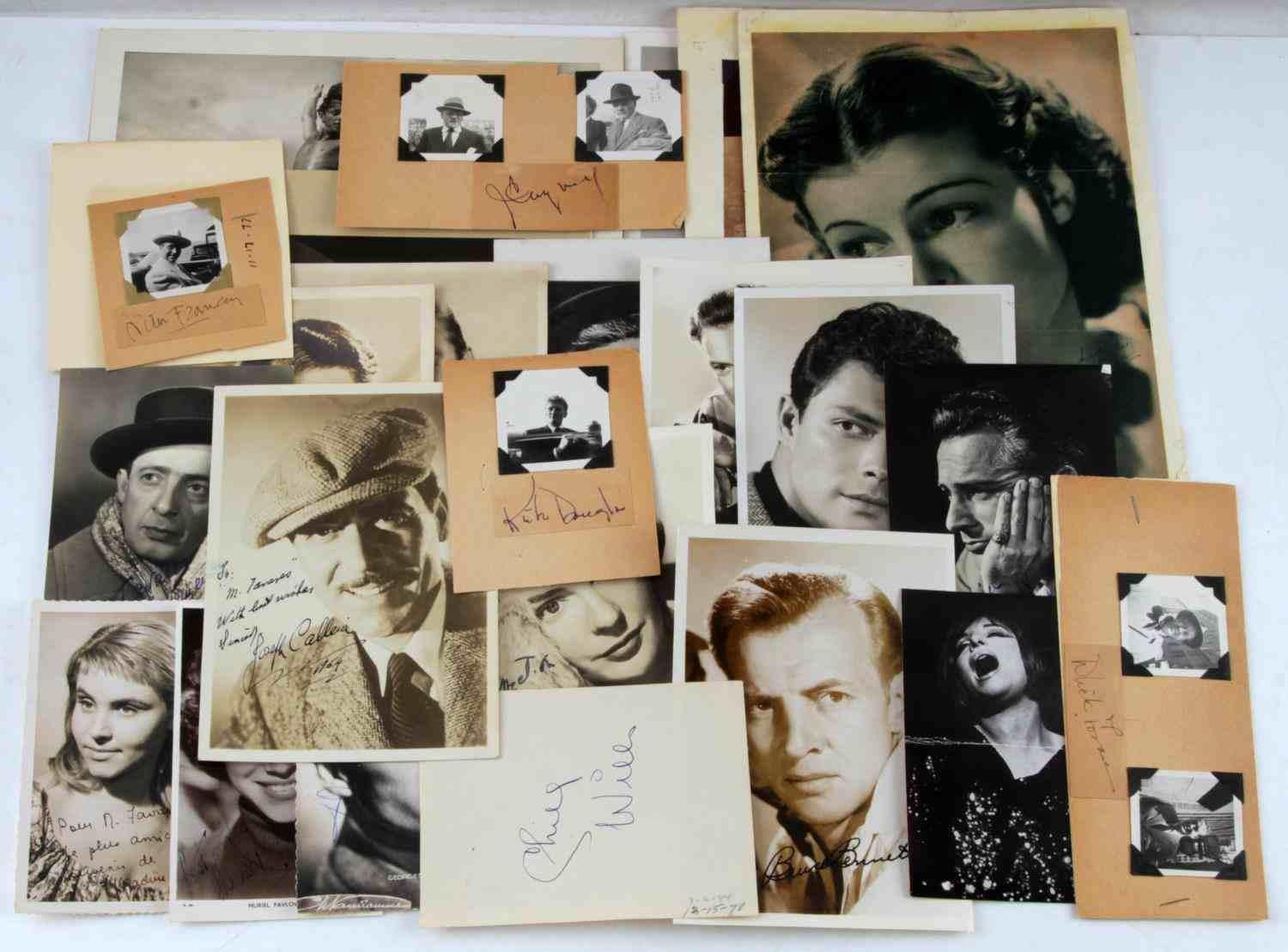 LOT OF AUTOGRAPHED VINTAGE HOLLYWOOD PHOTOGRAPHS