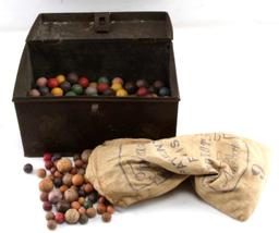 OVER 300 ANTIQUE CIVIL WAR CLAY MARBLES