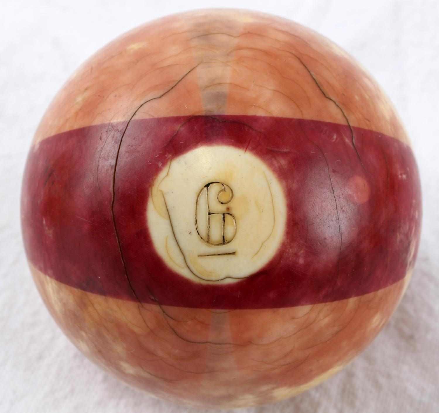 ANTIQUE CIVIL WAR ERA IVORY BILLIARD BALL SET