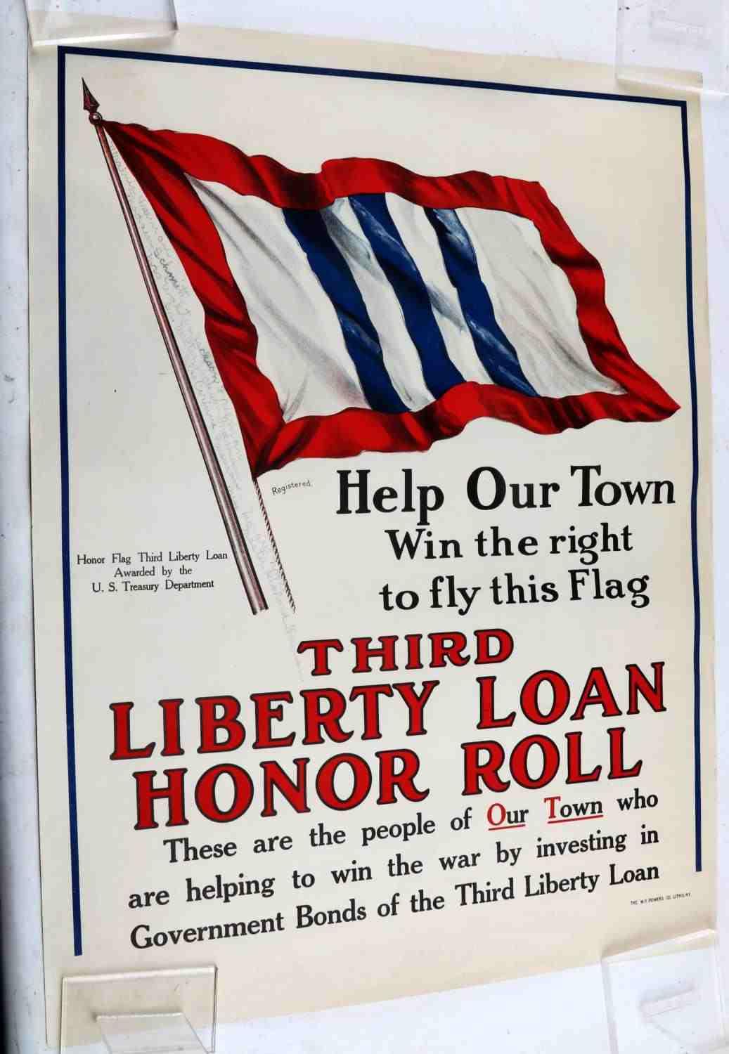 WWI LOT ORIGINAL POSTERS 1917 BUY LIBERTY BONDS