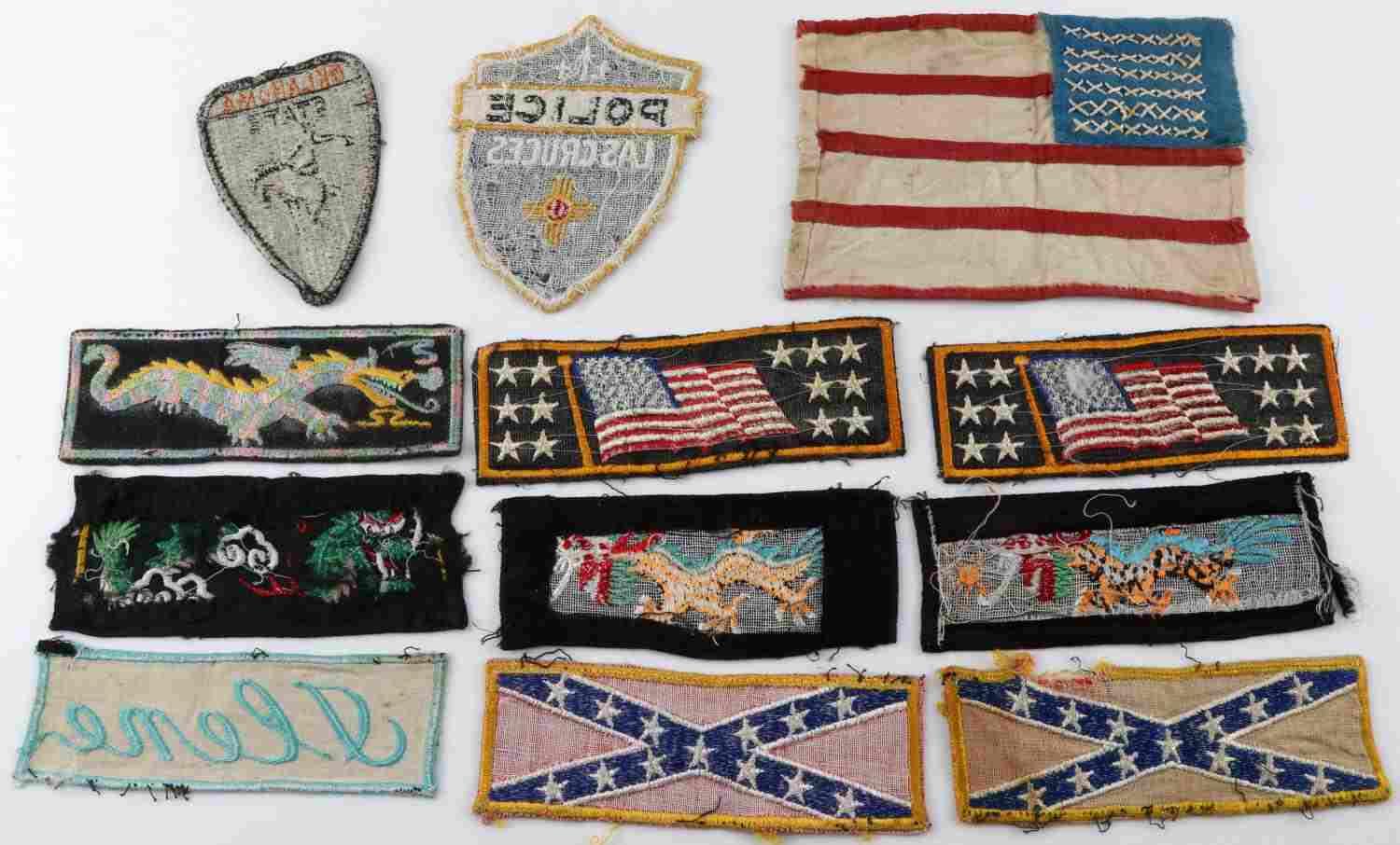 LOT OF 12 CIVIL WAR TO KOREA RARE MILITARY PATCHES