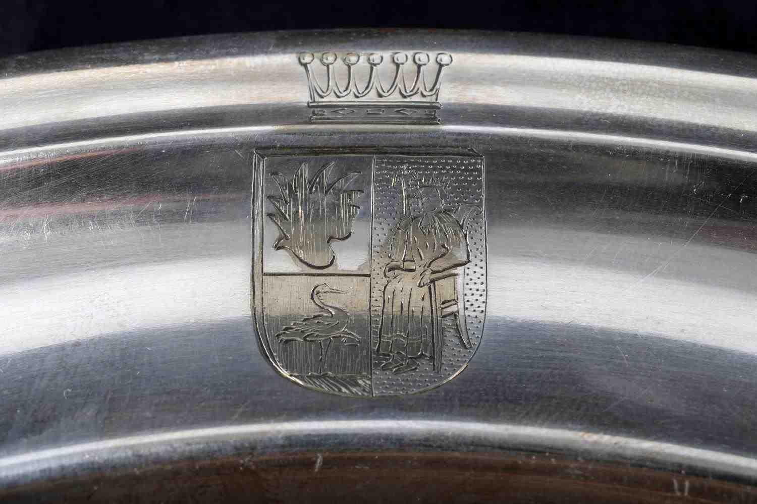 BARON VON RICHTHOFEN FAMILY CREST SILVER PLATTER