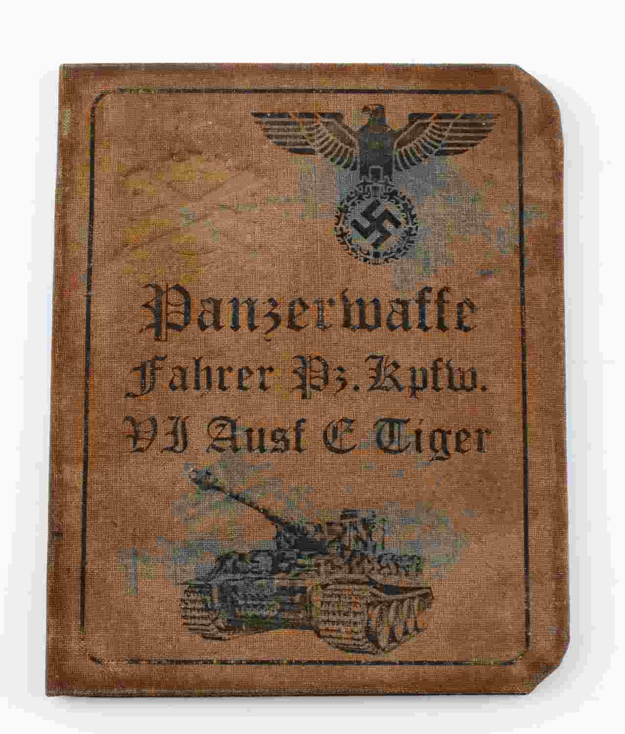 WWII THIRD REICH GERMAN PANZERWAFFE ID BOOKLET