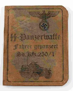 WWII THIRD REICH GERMAN SS PANZERWAFFE ID BOOKLET