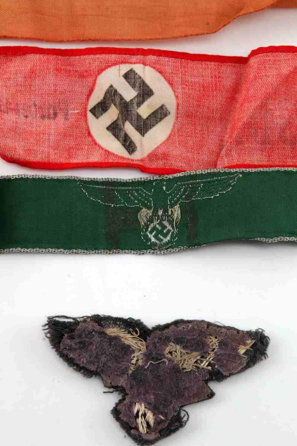 WWII GERMAN THIRD REICH BANNER EAGLE & MORE LOT