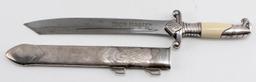 WWII GERMAN RAD OFFICER DAGGER  HIEL DEDICATION