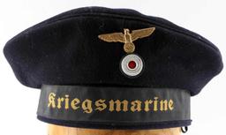 WWII GERMAN 3RD REICH KRIEGSMARINE NCO SAILOR CAP