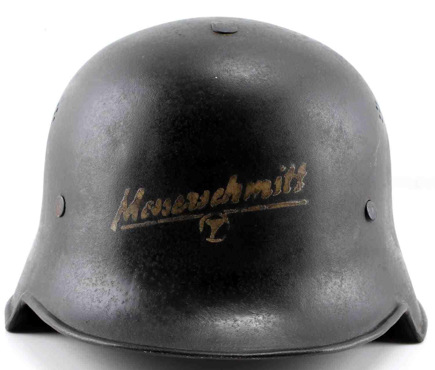 WWII GERMAN MESSERSCHMITT FACTORY GUARD HELMET