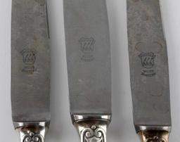 THIRD REICH REINHARD HEYDRICH SILVERPLATE KNIVES