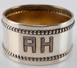 WWII GERMAN HITLER SILVER NAPKIN RING SET OF 6